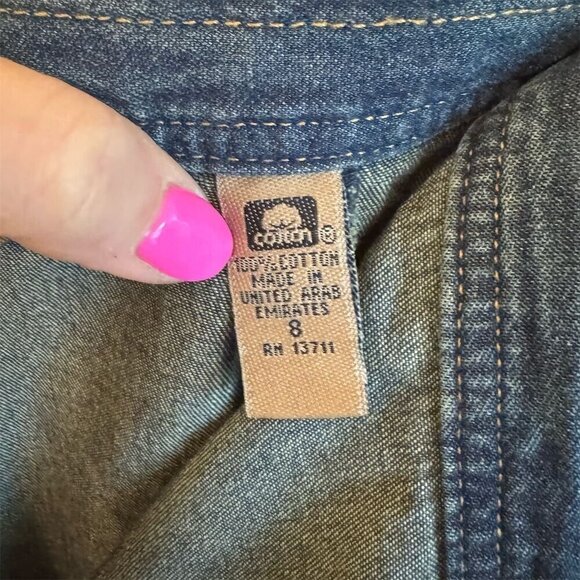 i.e. Relaxed Women's Size 8 Blue Denim Maxi Skirt with Pockets & Slit - Picture 6 of 7